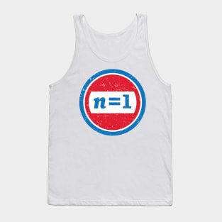 n = 1 in Red and Blue Tank Top